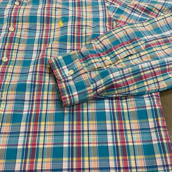 Vintage Polo Ralph Lauren Mens XL Button Down Plaid Shirt - Picture 3 of 10